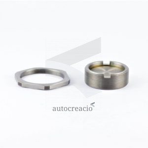 Tuerca-tapón del brazo superior con la contra tuerca y el freno.