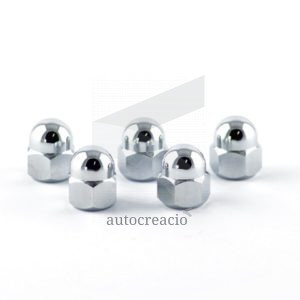 5 tuercas de rueda estrella cromada.